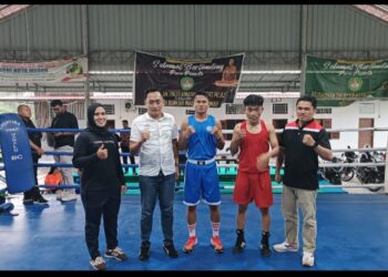 Beri Semangat Kepada Atlet, KONI Medan Pantau Latihan Rutin Cabor Tinju 