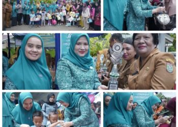 Ketua Tim Pembina Posyandu Asahan Tinjau Launching Pekan Imunisasi Dunia 2025