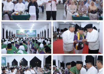 Bupati Asahan Lepas Jemaah Calon Haji Kabupaten Asahan di Gedung Tahfidz Masjid Agung Haji Achmad Bakrie