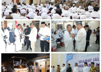 Wakil Bupati Asahan Lepas Jemaah dari Asrama Haji Medan