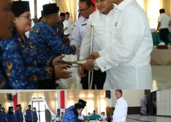 Bupati Pakpak Bharat, Franc Bernhard Tumanggor Serahkan  SK Pengangkatan 156 P3K