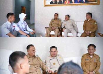 Bupati Pakpak Bharat Menjamuh 2 Putra/i Pakpak Bharat Pengibar Bendera Pusaka Tingkat Provinsi Sumatera Utara
