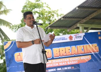 Bobby Nasution Akan Buat Jembatan Idano Noyo Setara Jembatan Nasional dan Rampung Akhir Tahun