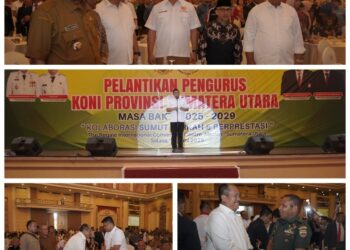 Bupati Asahan Hadiri Pelantikan Pengurus KONI Sumut Periode 2025-2029