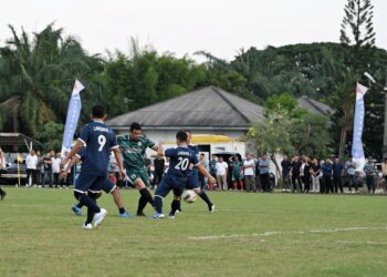 Laga Persahabatan Tim Pemprov Sumut dan Tim Lantamal I Belawan Berakhir Imbang 2-2