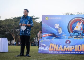 Turnamen GSI 2025 Tingkat SMP di Medan Resmi Ditutup, Ini Pesan Rico Waas