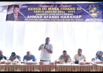 Aktivitas Truk Bongkar Muat dan Trotoar Dipakai Lapak Parkir Dikeluhkan Warga Medan Tembung di Reses Ahmad Afandi Harahap