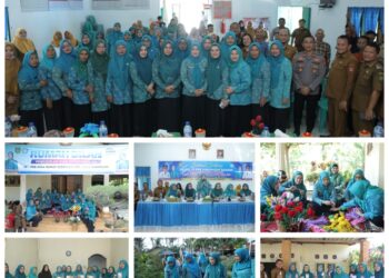 Ketua dan Staf Ahli TP PKK Kabupaten Asahan Lakukan Pembinaan UP2K di Desa Bunut Seberang