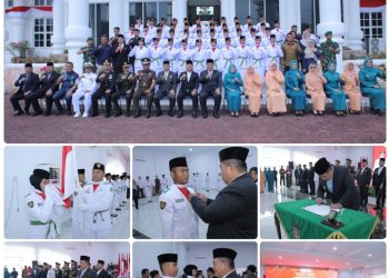 Bupati Asahan Kukuhkan Paskibraka HUT ke-80 RI