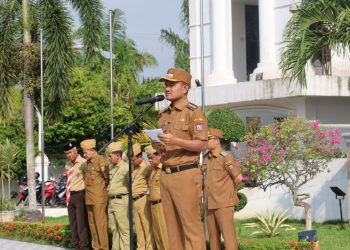 Pimpin Apel Pagi, Wali Kota Mahyaruddin Salim Sampaikan Sejumlah Pesan Penting Bagi ASN Wujudkan Visi Tanjungbalai EMAS