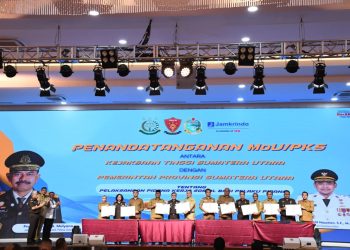 Bupati Pakpak Bharat Hadiri Penandatanganan MOU Kejari Se-sumut  Dengan Kabupaten/Kota Sumut