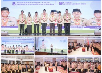Bupati Asahan Hadiri Pengukuhan dan Pelantikan Mabida, Kwarda, dan LPK Gerakan Pramuka Sumatera Utara