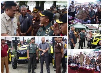 Dandim 0208 Asahan Hadiri Penyerahan Alsintan oleh Gubernur Sumut kepada  Kelompok Tani di Kecamatan Rawang Panca Arga