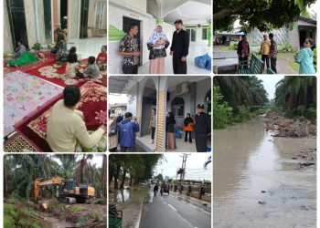 Lurah Mutiara TInjau Lingkungan VII Terdampak Banjir