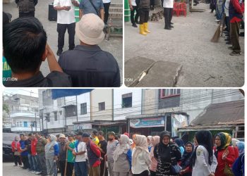 Camat Kota Kisaran Barat beserta Perangkat Kelurahan Laksanakan Gotong Royong