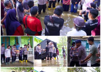 Pelepasan Bantuan Sosial Polres Asahan untuk Korban Bencana di Kabupaten Langkat