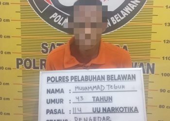 Saat Transaksi, Pengedar Sabu Diamankan Satresnarkoba Polres Belawan di desa Klumpang Kebun
