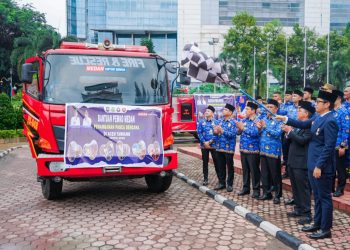 Usai Pimpin Upacara Bela Negara, Rico Waas Lepas Armada Bantu Pembersihan di Kab.Aceh Tamiang