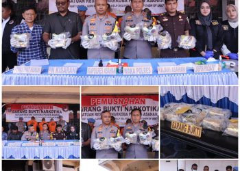 Polres Asahan Musnahkan 8,8 Kilogram Sabu, Kapolres Tegaskan Komitmen Perang Terhadap Narkoba