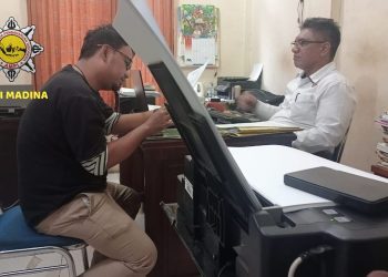 Sekjend Satma Ampi Madina berikan keterangan terkait laporan Tong Emas Ilegal