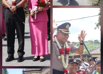 Polres Pakpak Bharat Gelar Tradisi Pisah Sambut AKBP Muhammad Agustiawan, S.T., S.I.K., M.H Dan Ibu Ketua Cabang Bhayangkari Di Sambut Tarian Era – Era