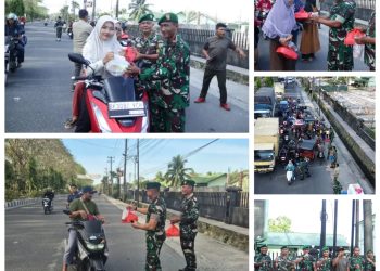 Kodim 0208/Asahan Berbagi Ta’jil di Ramadhan Penuh Berkah