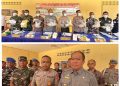 Kapolres Asahan Pimpin Press Release, 5 Kg Sabu Asal Malaysia Berhasil Digagalkan