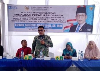 Sosialisasi Perda No. 3/2021, Edwin Sugesti Nasution : Pastikan Data Kependudukan Langkap dan Sinkron 