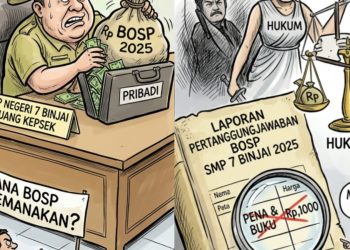 Dugaan Belanja BOSP di SMP Negeri 7 Binjai Tahun 2025