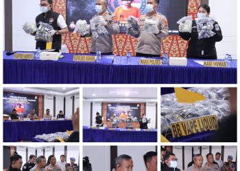 Sat Narkoba Polres Asahan Gagalkan Peredaran 10 Kg Sabu dan 1.500 Vape Diduga Mengandung Etomidate