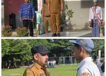 Camat Air Batu Pembina Upacara di SMK Negeri 1 Air Batu