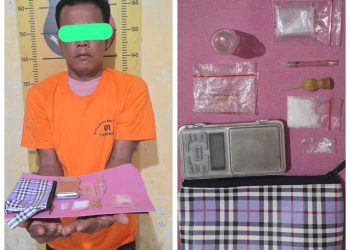 Terima Laporan Dari Masyarakat, Polsek Air Batu Tangkap Pengedar Sabu di Kebun Sawit Asahan