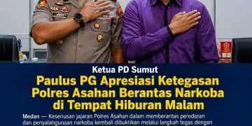 Ketua PD Sumut Paulus PG Apresiasi Ketegasan Polres Asahan Berantas Narkoba di Tempat Hiburan Malam