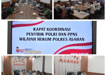 Polres Asahan Gelar Rapat Koordinasi dan Sosialisasi Implementasi KUHAP 2025 Bersama PPNS