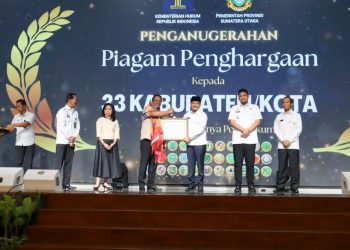 Wujudkan Kemudahan Akses Pelayanan Hukum Bagi Masyarakat, Walikota Tebing Tinggi Terima Penghargaan Dari Kementerian Hukum RI