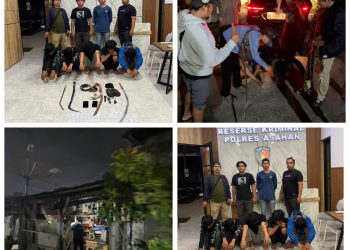 Timsus Geng Motor Polres Asahan Amankan Remaja Diduga Terlibat Tawuran Bersenjata