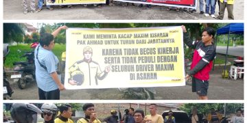 Puluhan Driver Ojol Maxim Kisaran Melakukan Aksi Unjuk Rasa, Berikut Ini Tuntutannya