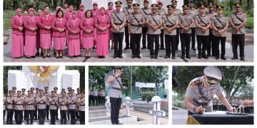 Polres Asahan Dan Polres Batu Bara Gelar Ziarah Dan Tabur Bunga Di TMP Kisaran Jelang Hari Bhayangkara Ke 80 