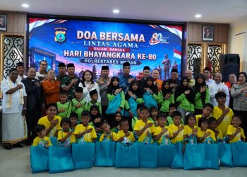 Rico Waas Suarakan Semangat “Medan untuk Semua” di Doa Bersama Hari Bhayangkara ke- 80