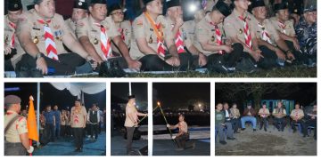 Bupati Asahan Hadiri Upacara Api Unggun Jambore Daerah (Jamdasu) XI Gerakan Pramuka Sumatera Utara Tahun 2026