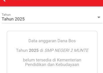 SMP Negeri 2 Munte Diduga Belum melaporkan Dana BOS Tahun 2025 ke Kemdikbud