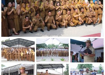 Bupati, Wakil Bupati dan Sekda Asahan Pimpin Upacara Hari Pertama Masuk Sekolah