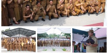 Bupati, Wakil Bupati dan Sekda Asahan Pimpin Upacara Hari Pertama Masuk Sekolah