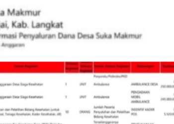 Benarkah Pada Tahun 2023 Desa Suka Makmur Membeli Dua Ambulance?