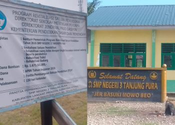 Dana BOS Tahun 2025 di SMP Negeri 3 Tanjung Pura, Pembayaran Honor Diduga Melebihi Dari 20 Persen