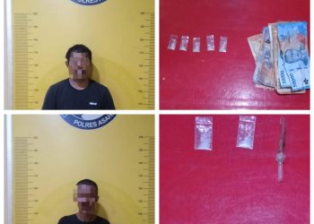 Dua Pria Ditangkap Satres Narkoba Polres Asahan Di Jl. Penggalang kisaran