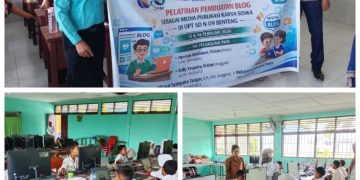 Tim Dosen Universitas Royal Memberikan Pelatihan di UPT SD Negeri 09 Benteng tentang Pembuatan Blog sebagai Media Publikasi Karya Siswa