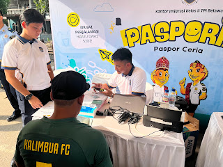 Kanim Kelas II TPI Belawan Hadirkan Pasporia pada Kegiatan Car Free Day Bersama Kodaeral I Belawan