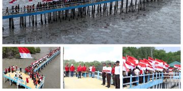 Jelang Kemerdekaan RI, Wakil Bupati Asahan Kirab dan Pengibaran Bendera Merah Putih di Desa Silo Baru