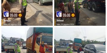 Gerak Cepat Polres Asahan Tangani Kepadatan Arus Lalu Lintas Di Jalinsum Pulau Maria